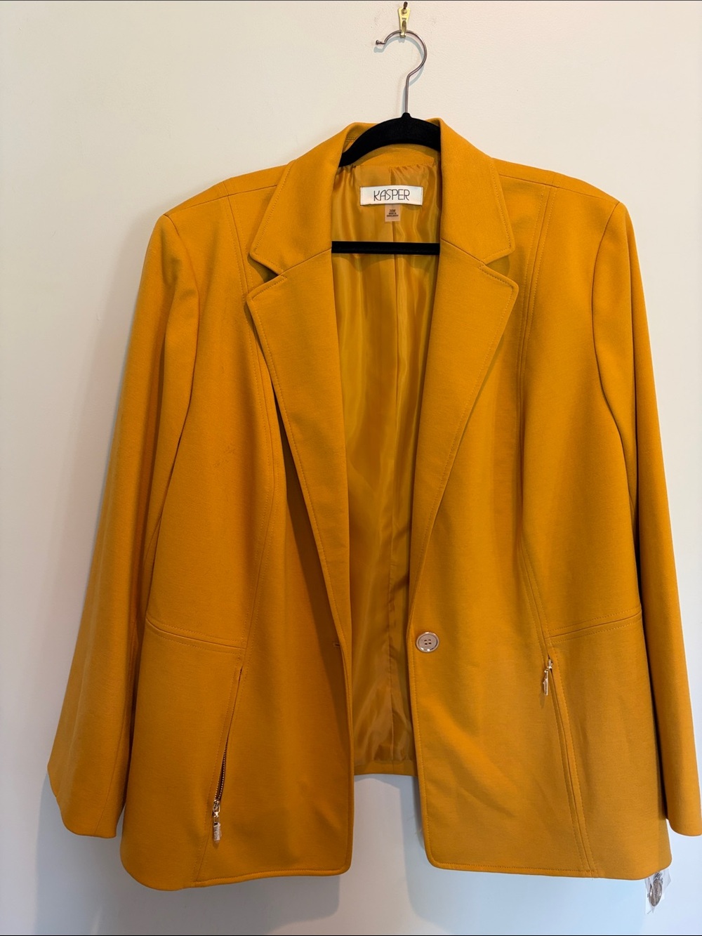 Kasper Women's Mustard Yellow Blazer Jacket